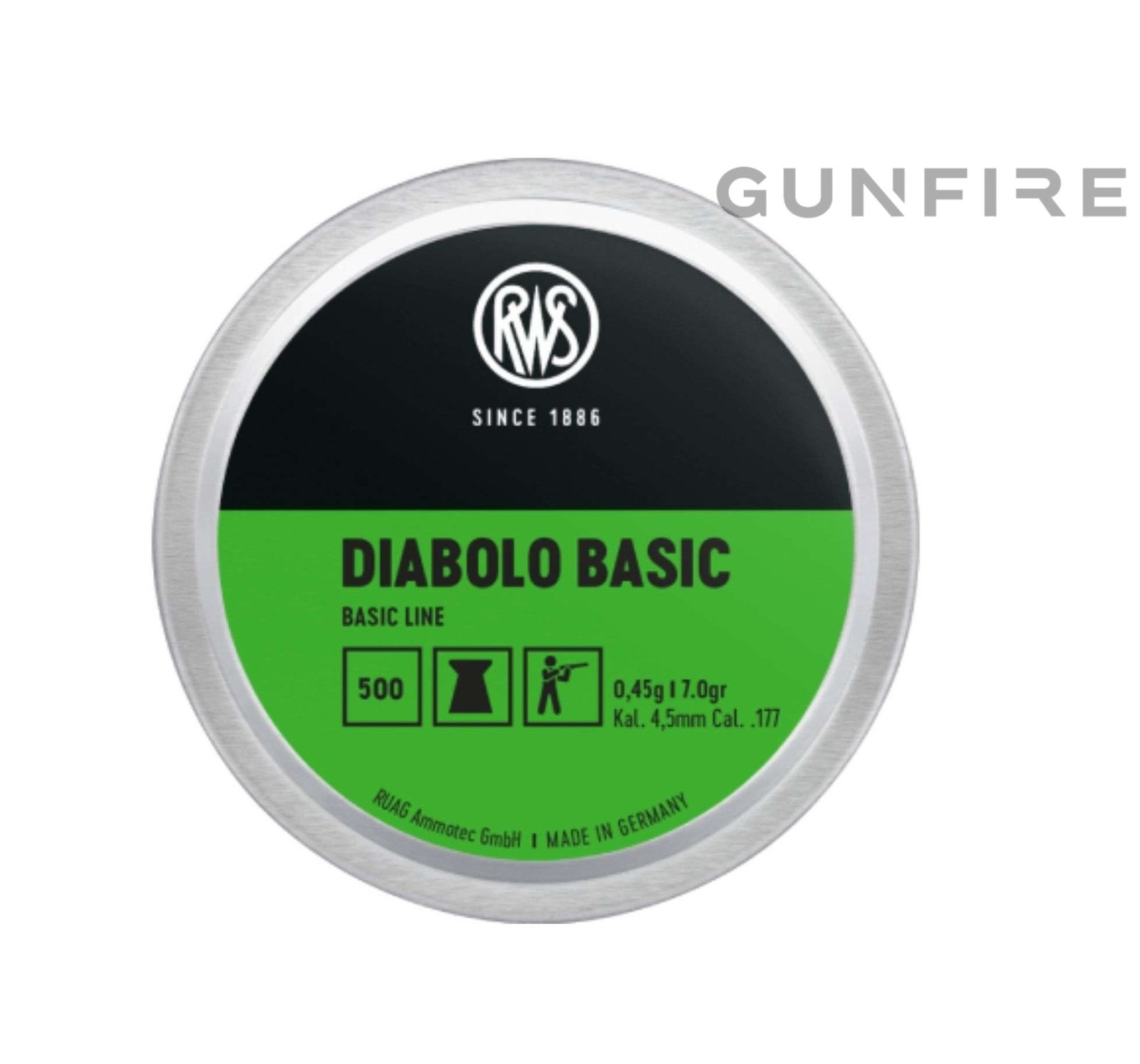 RWS Diabolo Basic 4.5mm .177 Cal 500 pellets